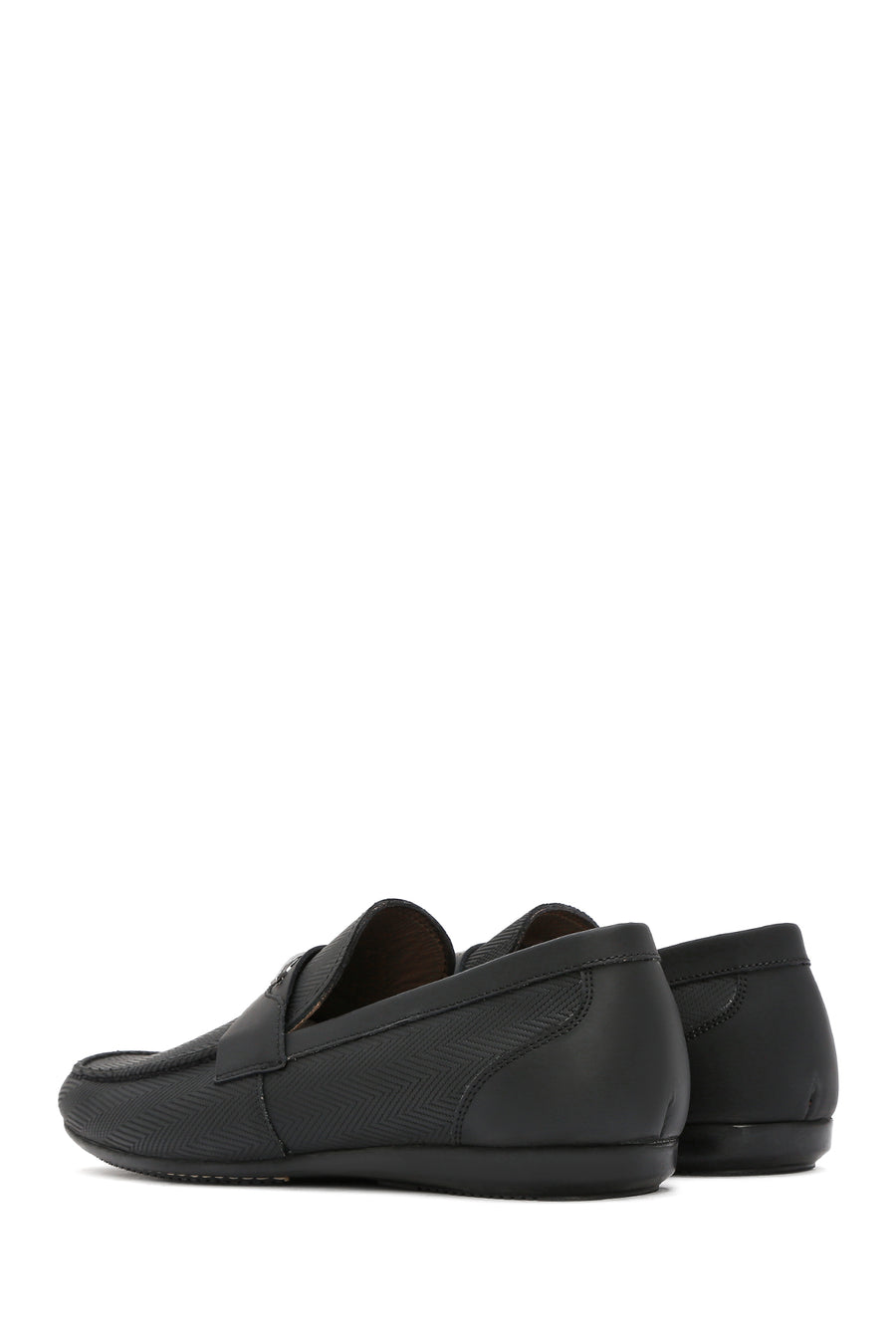 Men's Black Leather Casual Loafer