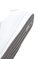 Men's White Leather Thick Soled Sneaker | Derimod