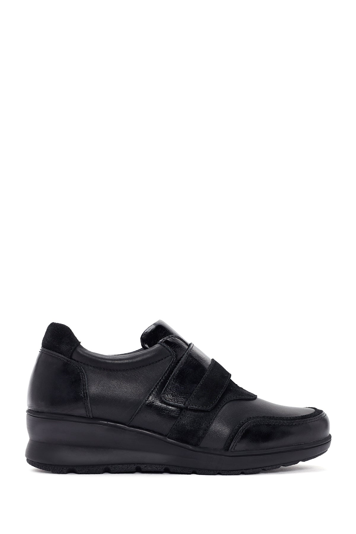 Kadın Siyah Dolgu Topuklu Deri Comfort Ayakkabı 23WFD235718 | Derimod