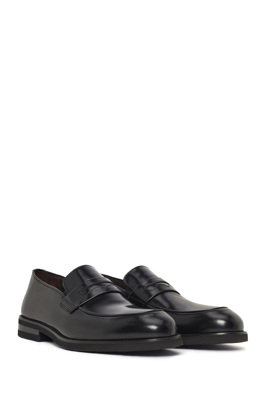 Men's Black Leather Loafer