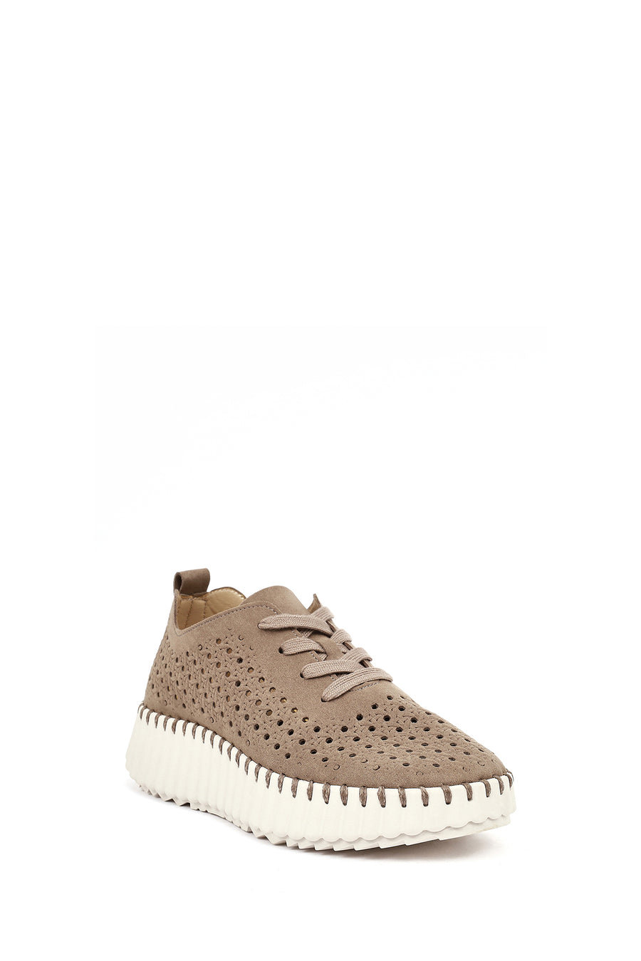 Woman Mink Lace-Up Thick-Soled Patterned Suede Comfort Shoes