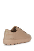 Geox Women's Beige Spherica Ecub-1 Lace-Up Leather Sneaker | Derimod