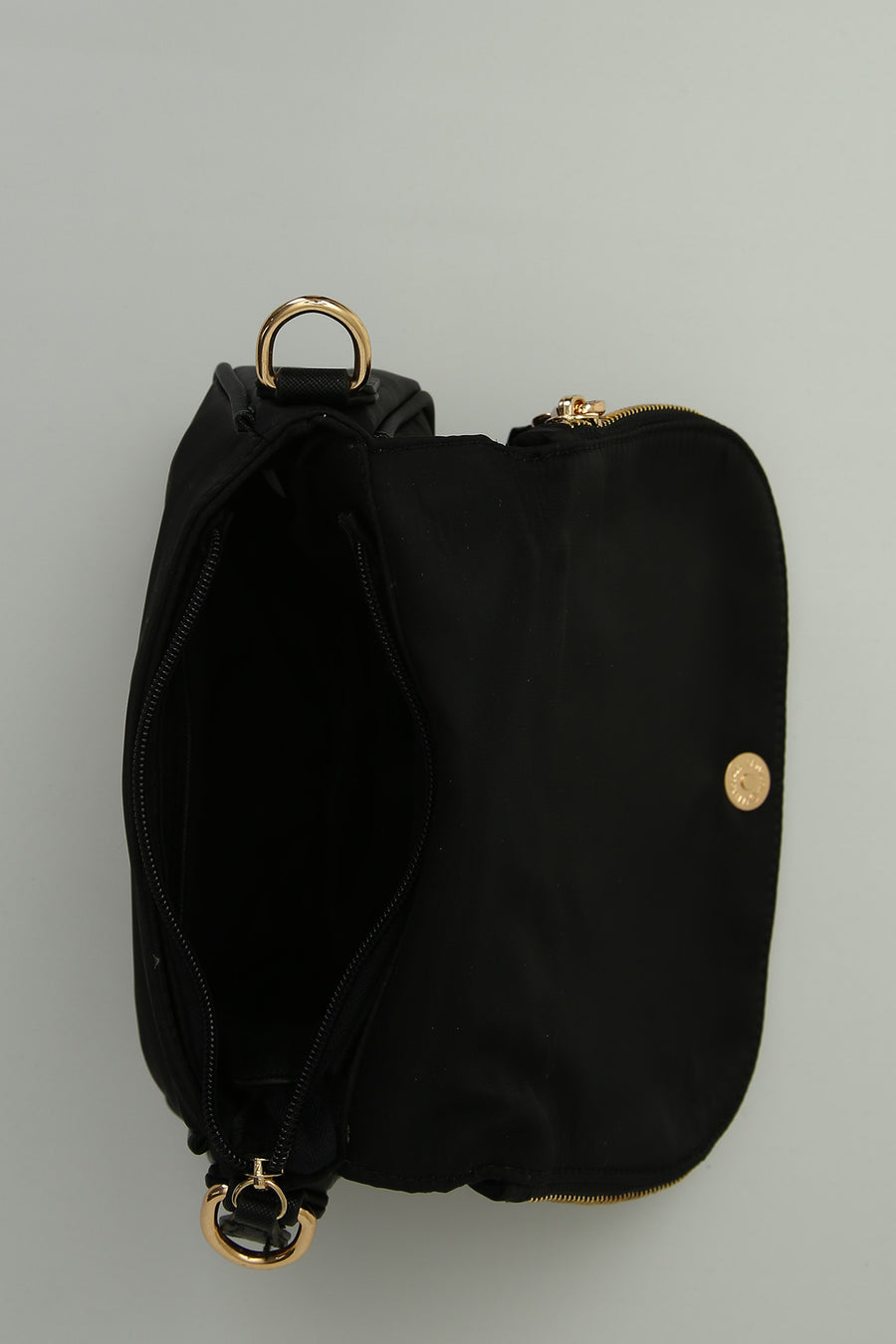 Black Fabric Women's Crossbody Bag