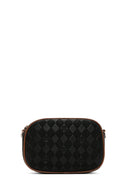 Women's Black Long Strap Printed Crossbody Bag | Derimod