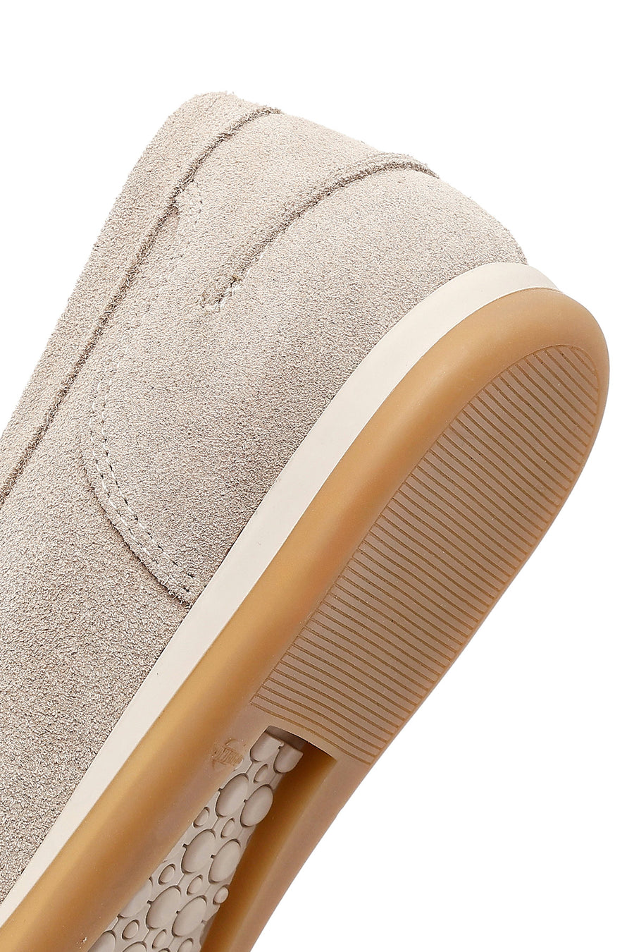 Women's Beige Suede Leather Loafer