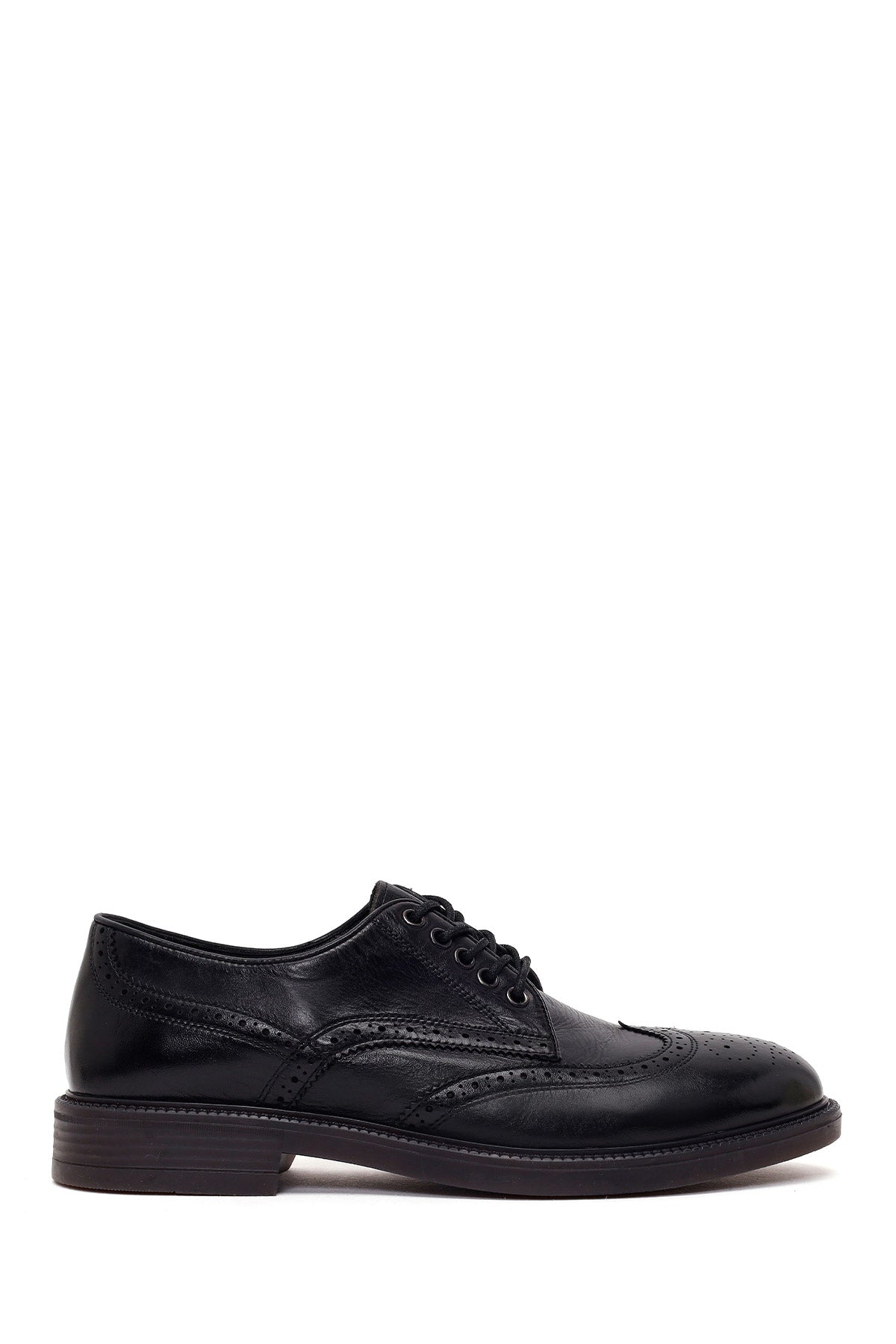 Male Black Lace-up Leather Casual Shoes WM680047DV | Derimod