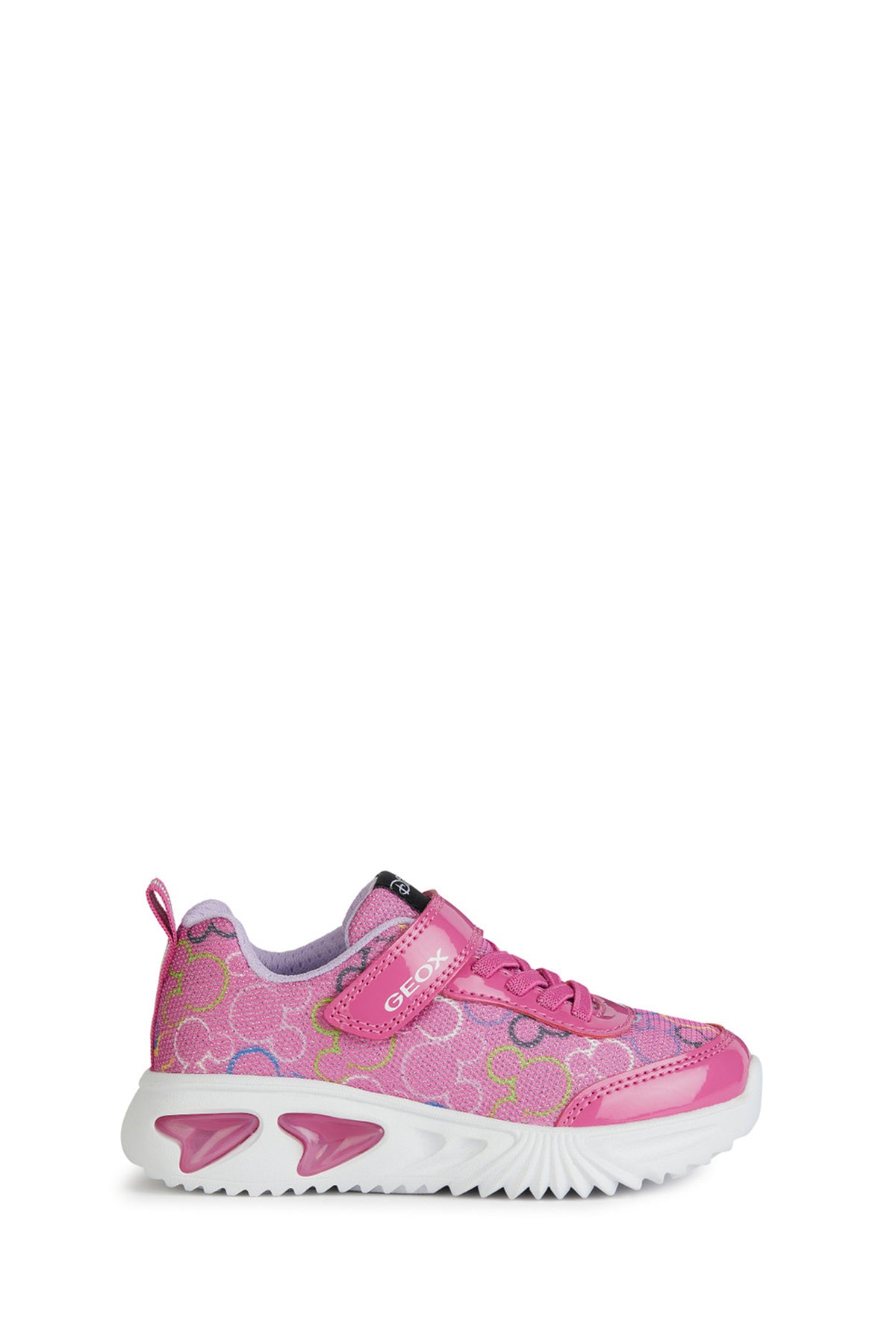 Geox Girls Fuchsia Assister Banded Fabric Sneakers J45E9D09LHHC8238 | Derimod