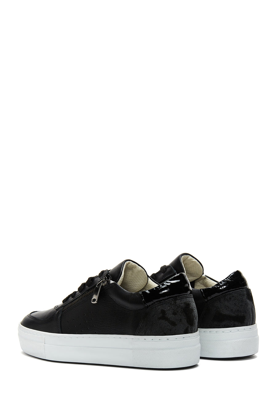 Kadın Deri Fermuarlı Sneaker