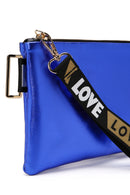 Women's Blue Metallic Portfolio Bag | Derimod