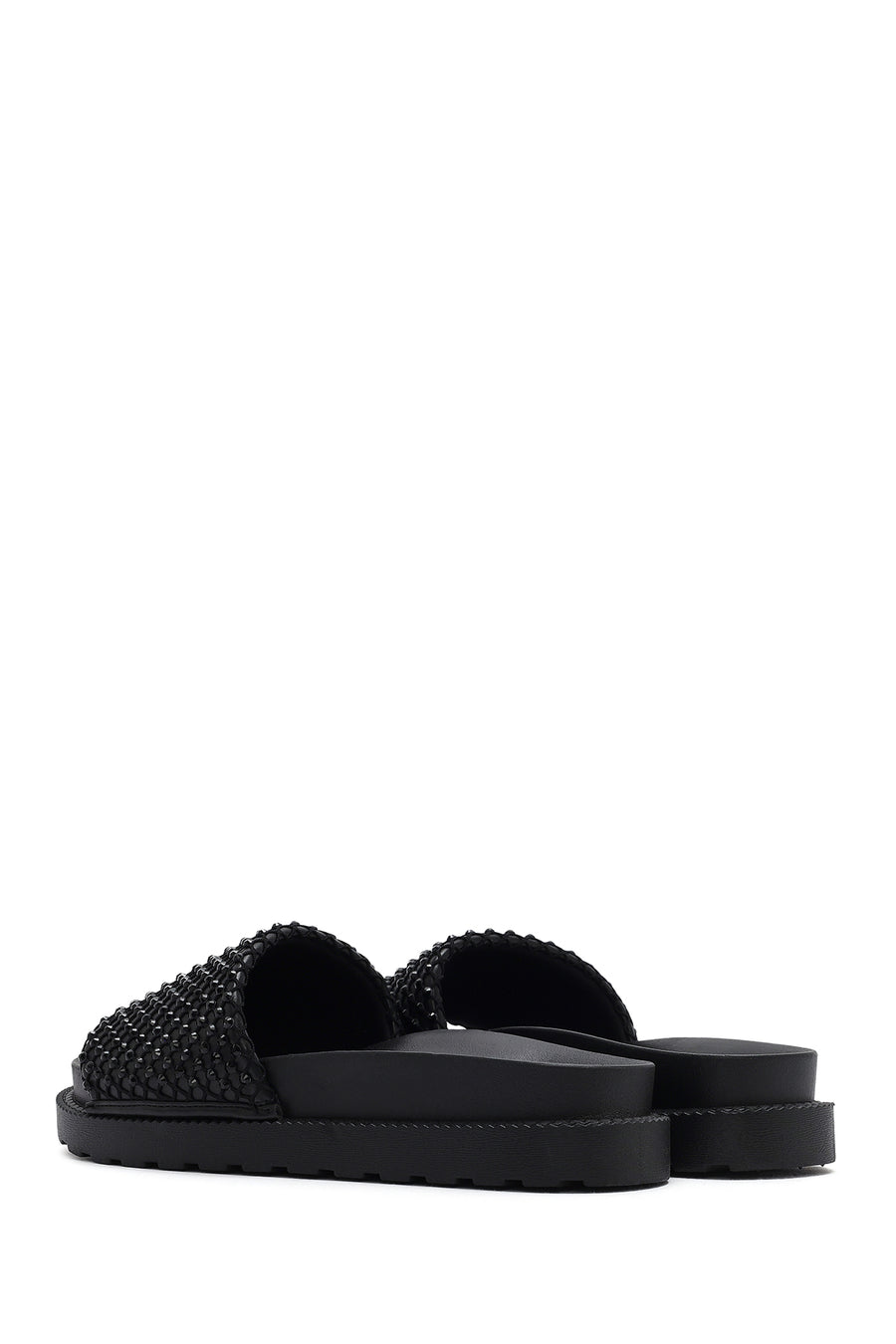 Women's Black Stone Slippers