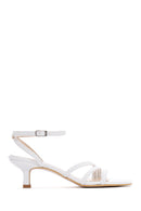 Women's White Low Heel Sandals | Derimod