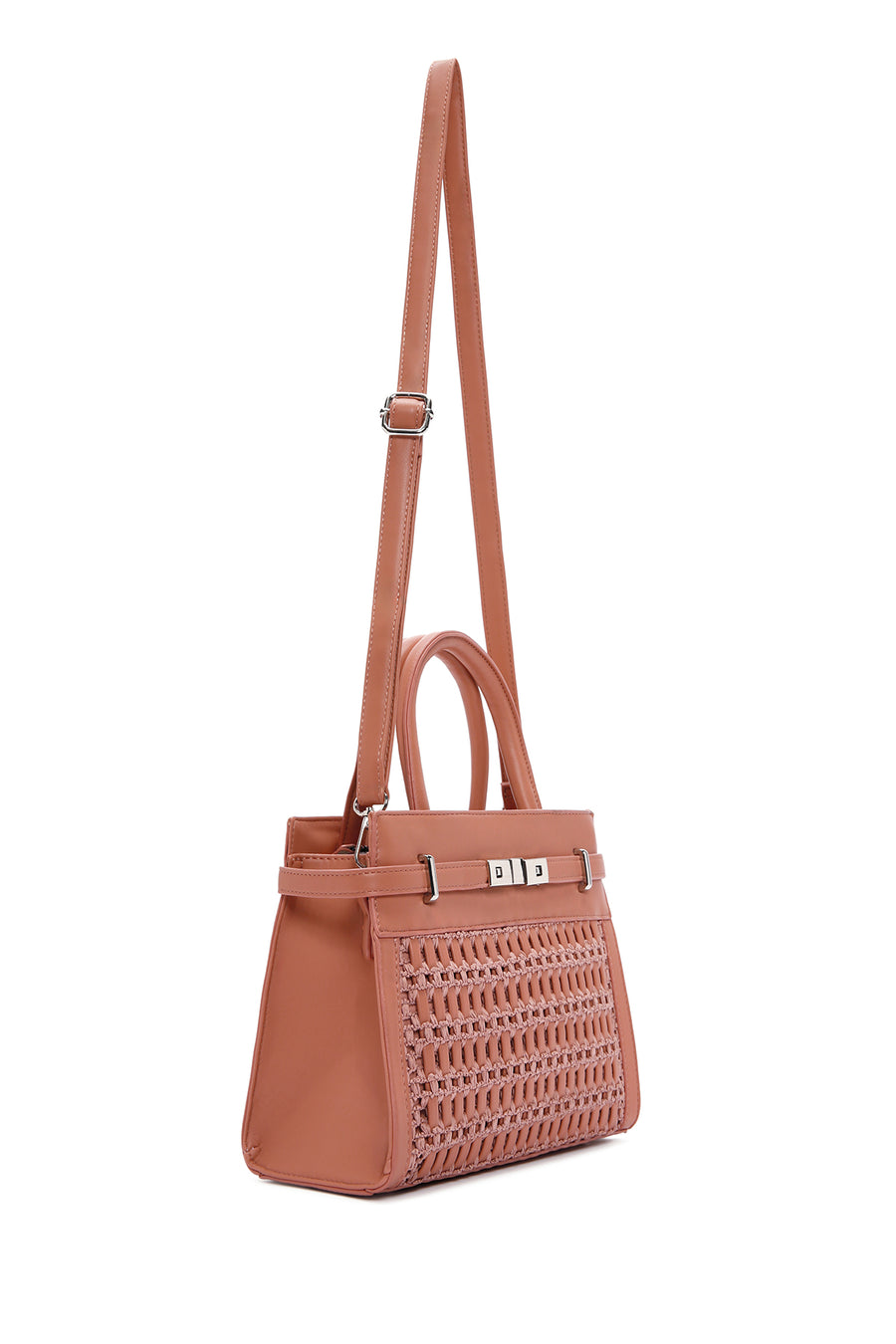 Women's Pink Long Strap Shoulder Bag