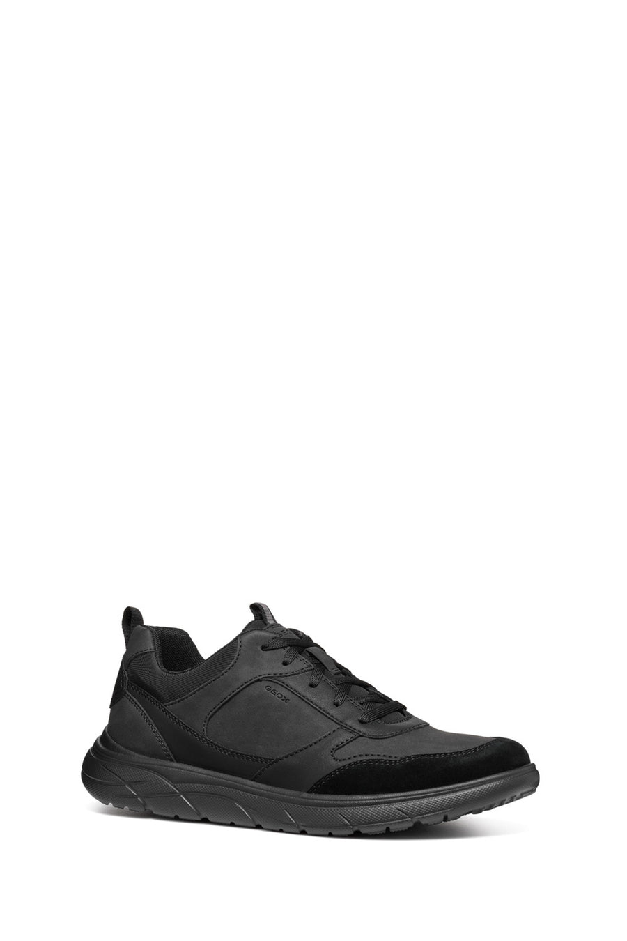 Geox Men Black Nebula Lace-Up Fabric Sneaker