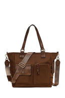 Woman Brown Long-Strap Fabric Shoulder Bag | Derimod