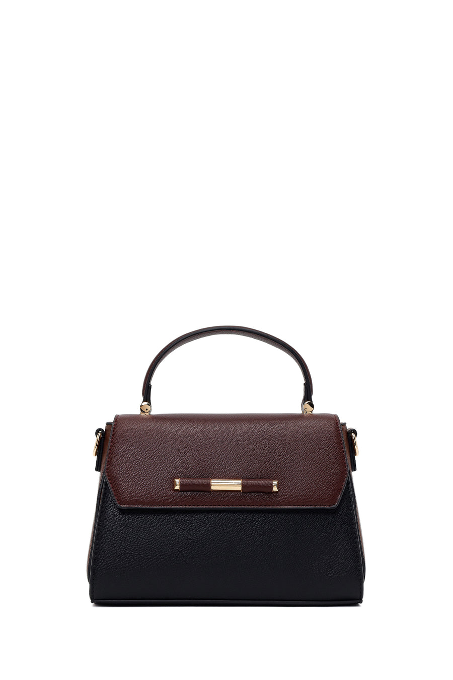 Woman Burgundy Classic Shoulder Bag with Long Strap
