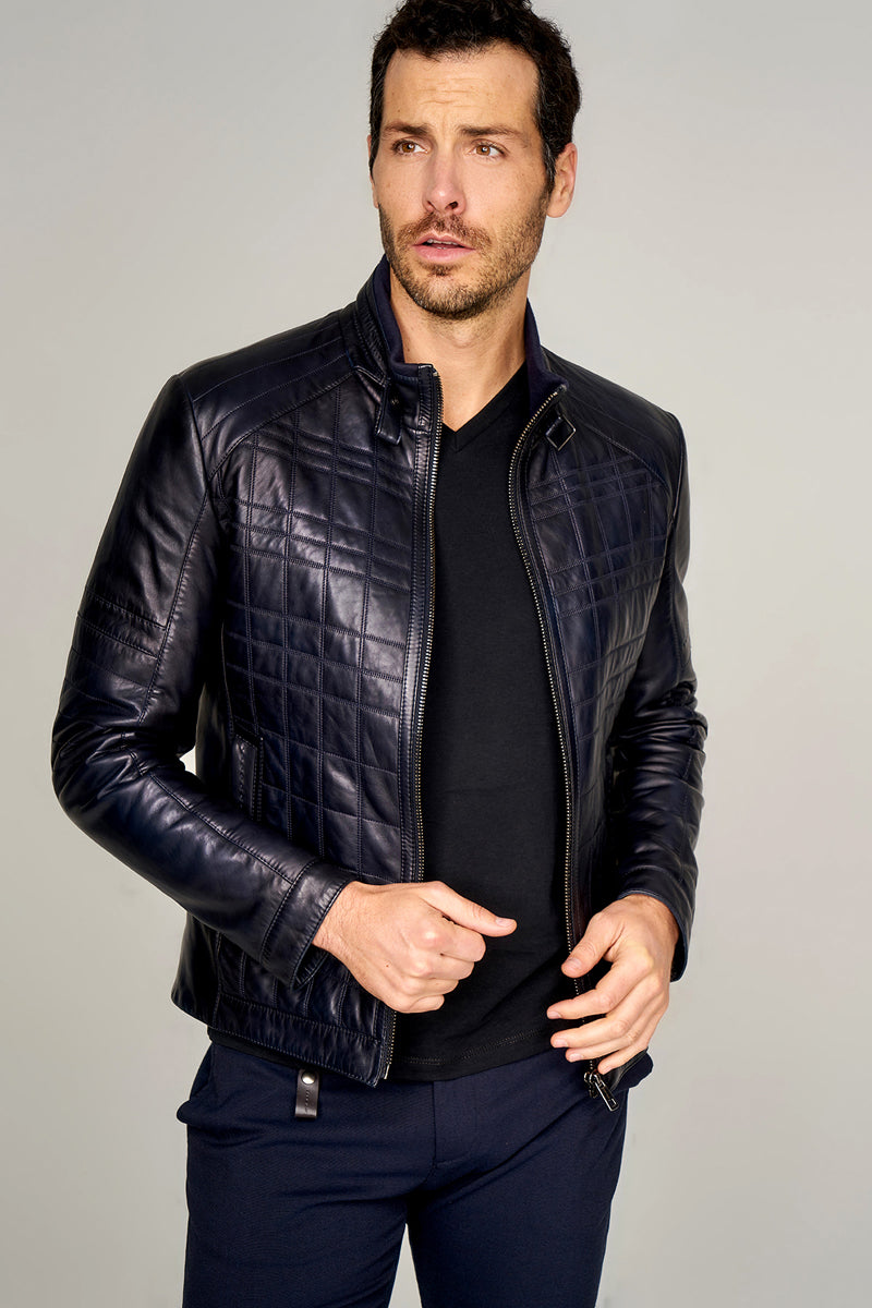 Muller Men's Leather Jacket 15WGE61121M | Derimod