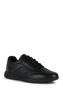 Geox Men's Black Spherica Ec2 Lace-up Leather Sneaker | Derimod