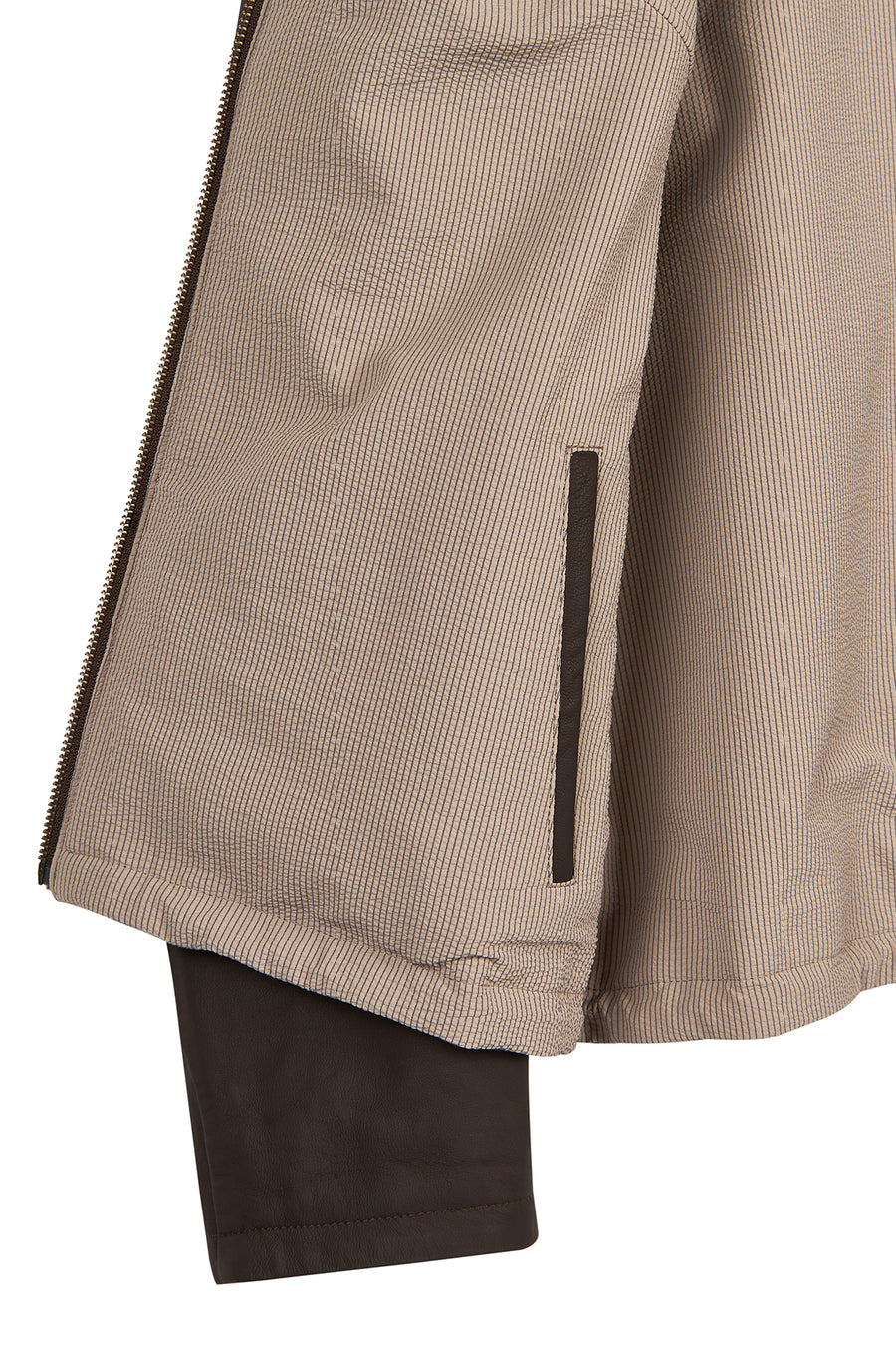 Arlin Woman Brown Reversible Oversized Leather Jacket