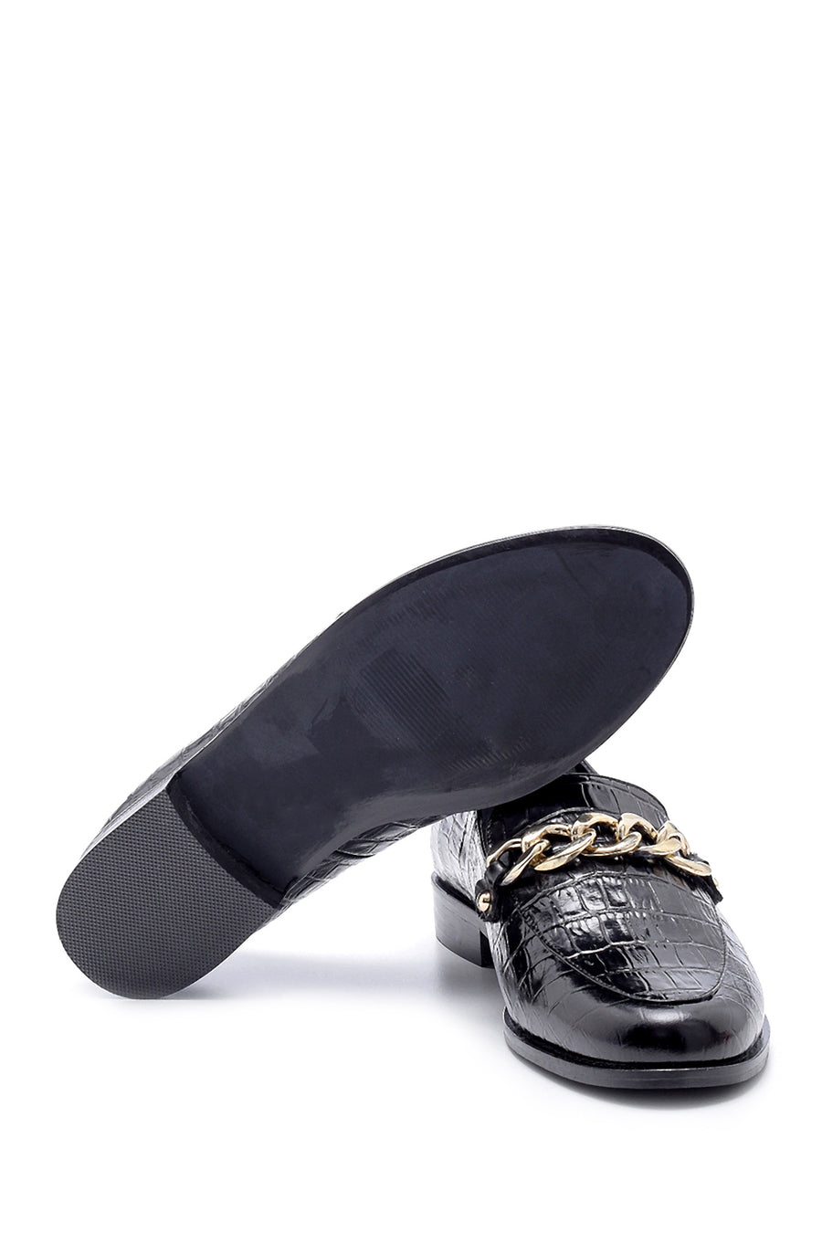 Women's Leather Crocodile Patterned Loafer