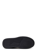 Erkek Siyah Bağcıklı Kalın Tabanlı Deri Sneaker | Derimod