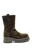 Women's Suede Thick Soled Boots | Derimod