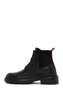 Men's Black Lace-Up Leather Casual Boots | Derimod