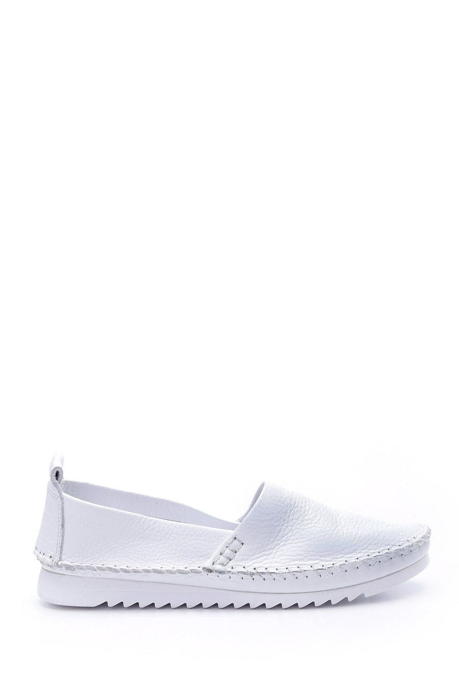 Kadın Dikiş Detaylı Deri Loafer