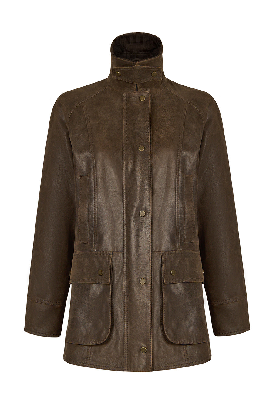 Gateaway Woman Brown Leather Coat