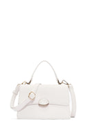 Women's Cream Long Strap Printed Classic Crossbody Bag | Derimod