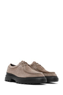 Men's Mink Lace-Up Nubuck Leather Casual Shoes | Derimod