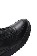 Men's Black Leather Sneaker | Derimod