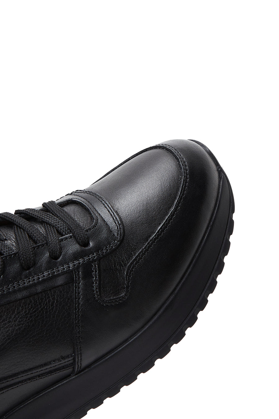 Men's Black Leather Sneaker