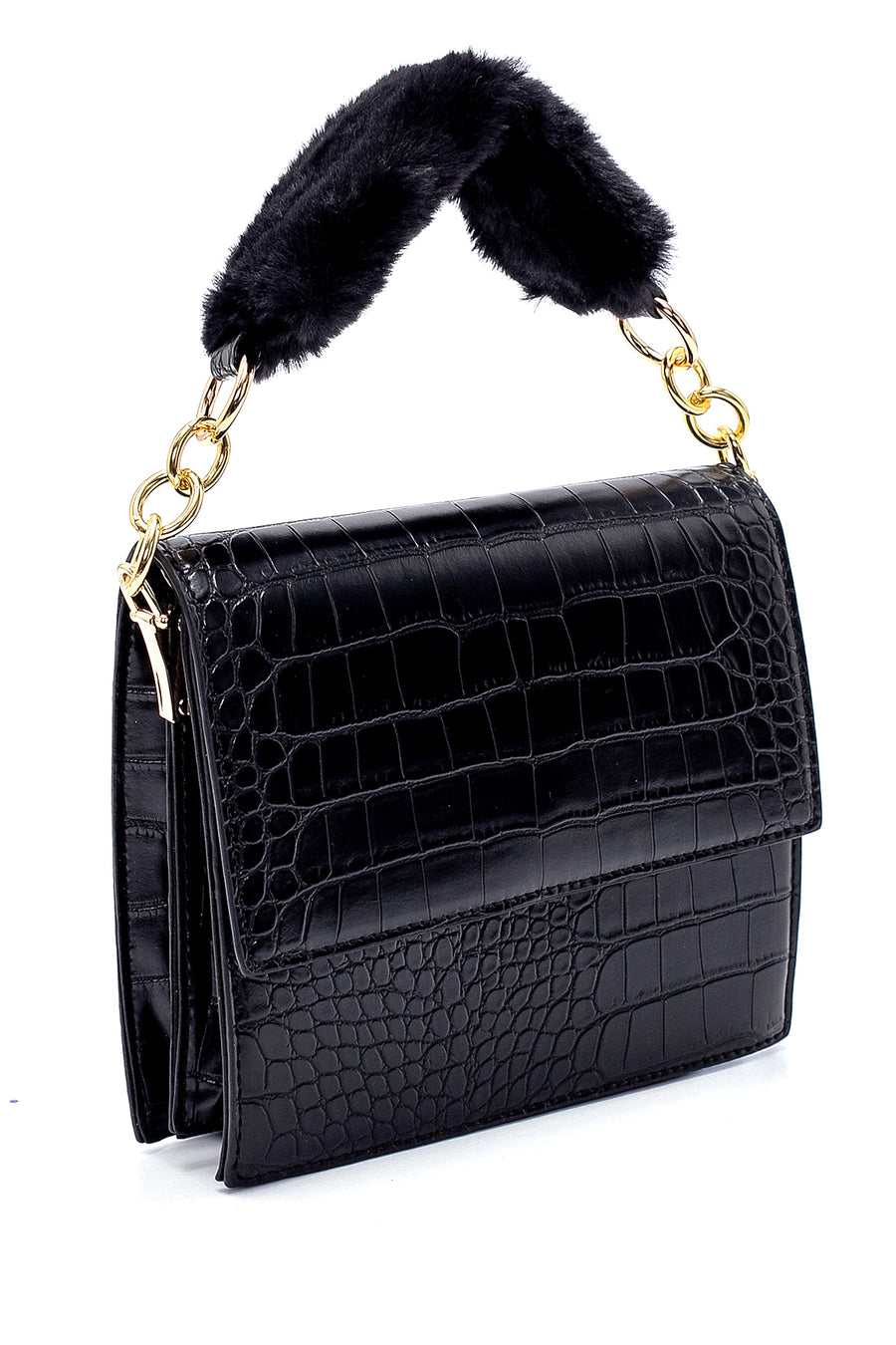 Women's Crocodile Patterned Shoulder Bag