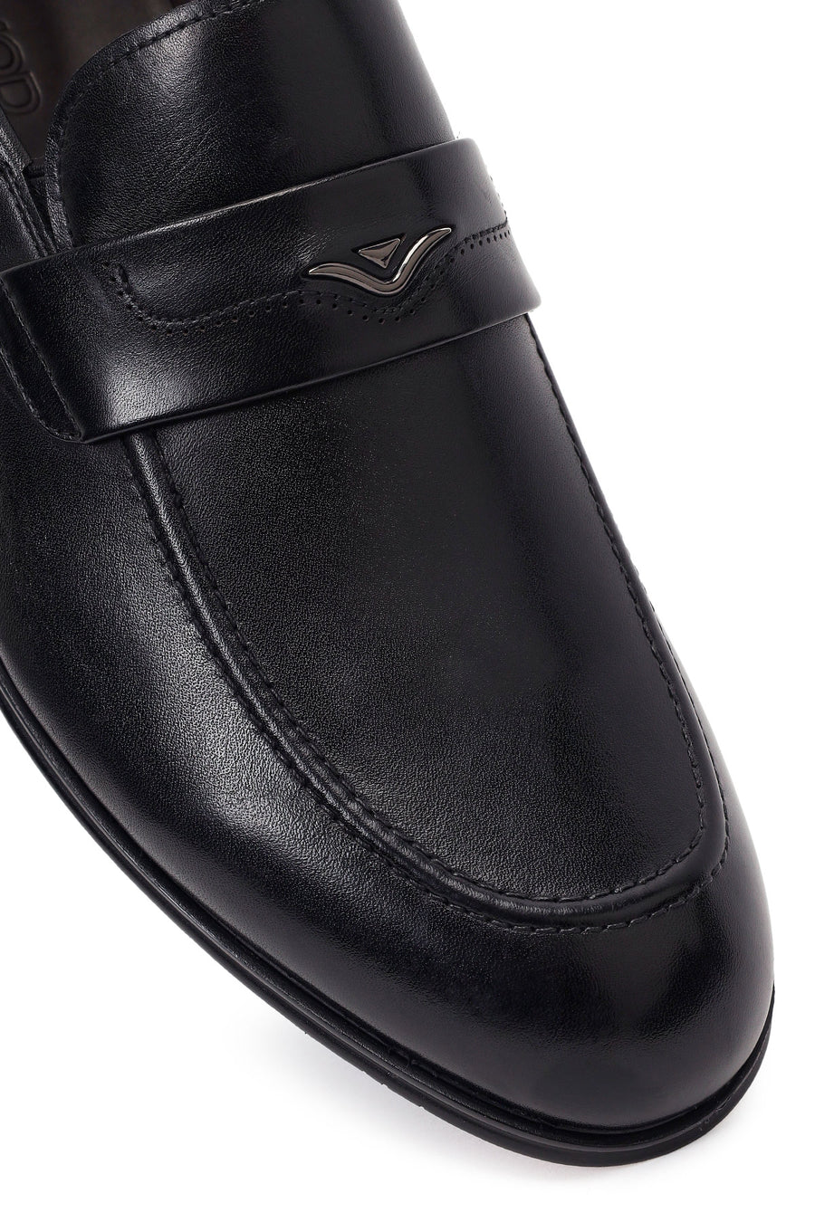 Derimod Black Male Black Leather Classic Loafer