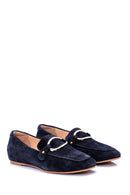 Women's Suede Buckle Loafer | Derimod