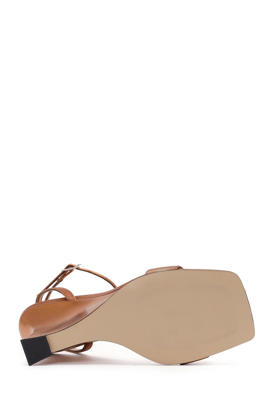 Women's Bronze Ankle Buckle High Platform Satin Sandals