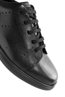 Men's Black Lace-up Leather Sneaker | Derimod