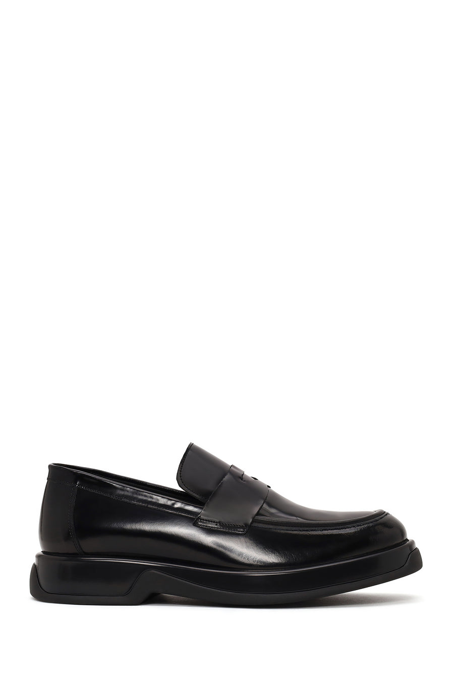 Erkek Siyah Kalın Tabanlı Deri Casual Loafer WM620012DA | Derimod