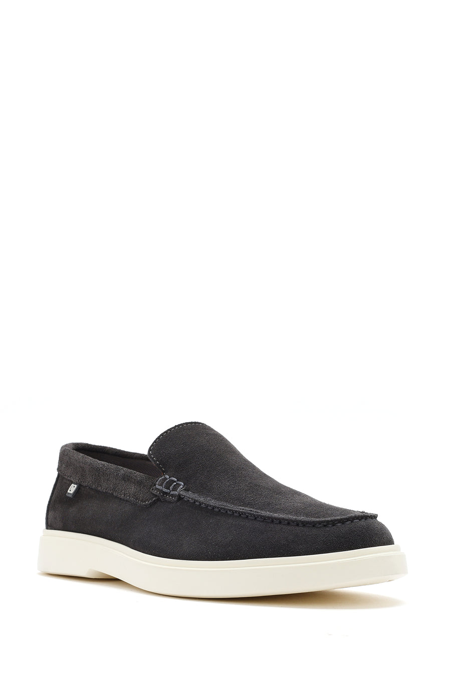 Erkek Gri Süet Deri Casual Loafer
