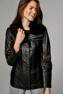 Emily Women's Leather Jacket | Derimod