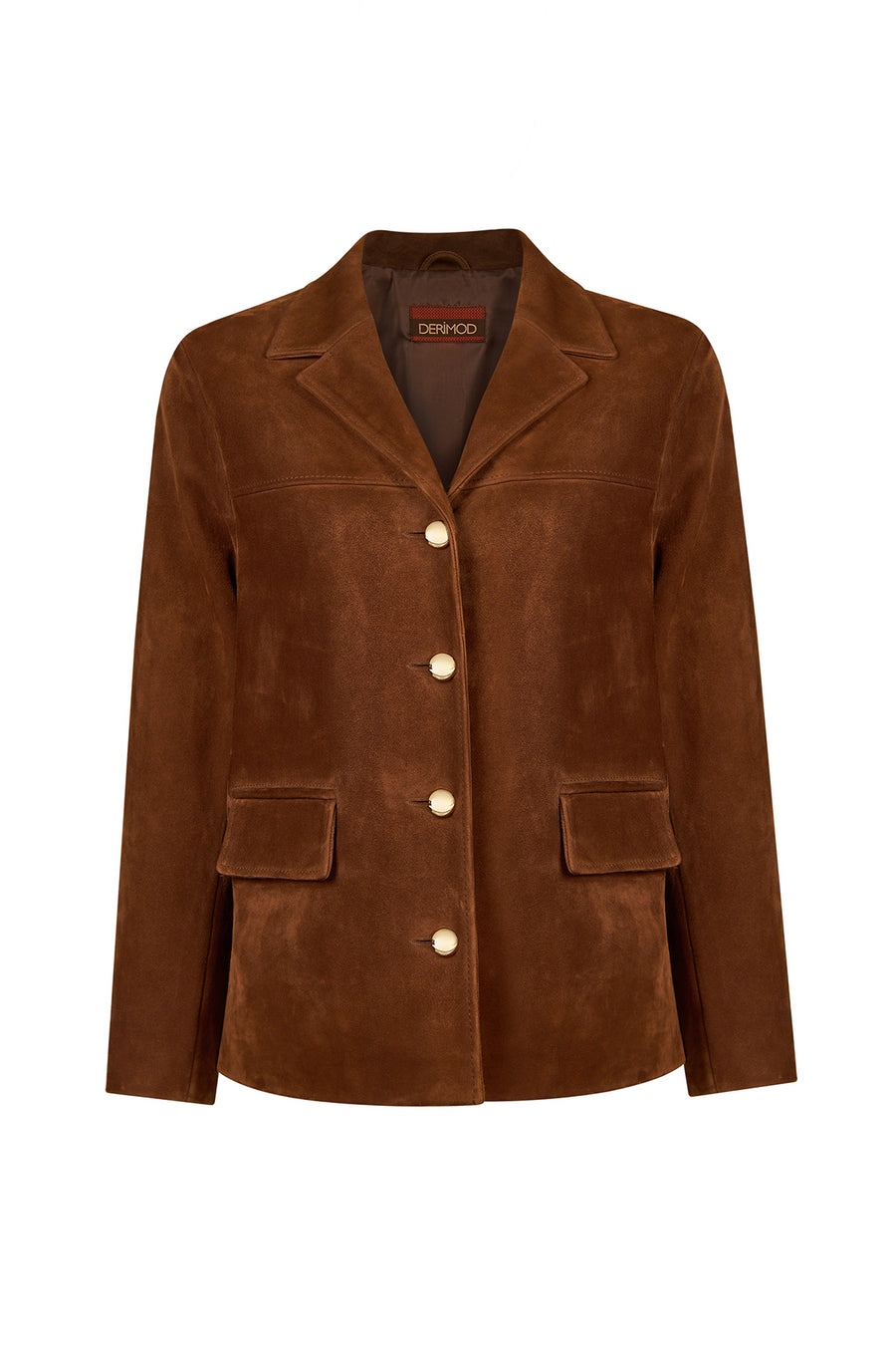 Melanie Woman Whisky Nubuck Leather Blazer Jacket