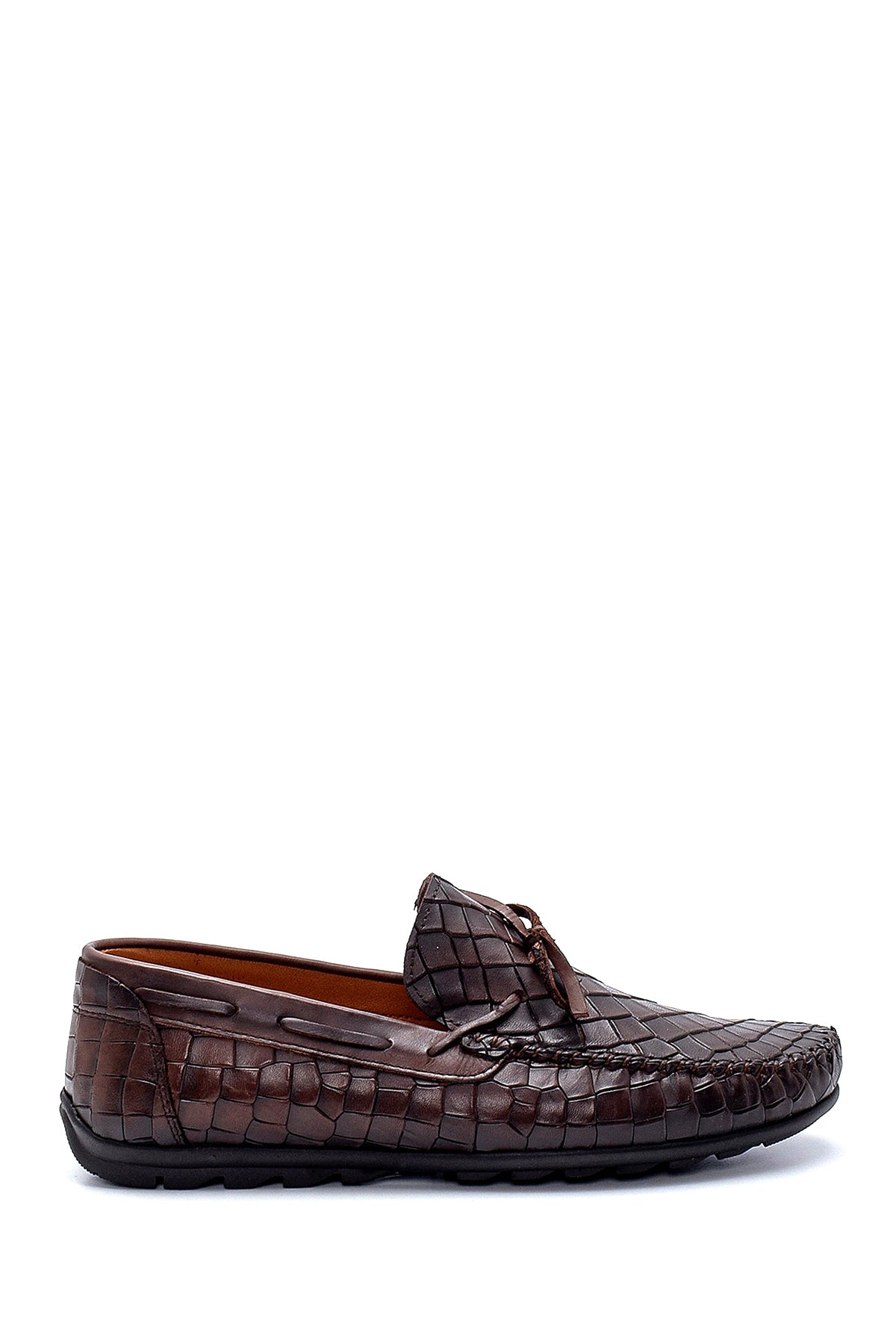 Men's Leather Crocodile Patterned Loafer 21SFD6463E3 | Derimod