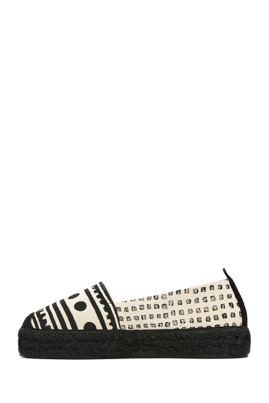 Kastamonu Stone Print Woman Black Patterned Espadrilles