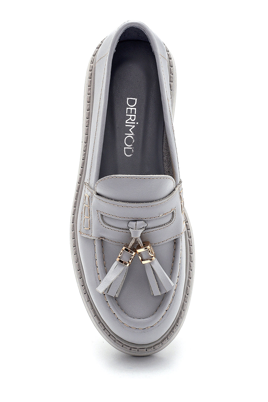 Kadın Deri Püskül Detaylı Loafer