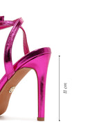 Women's Pink Ankle Strap Thin Heel Sandals | Derimod