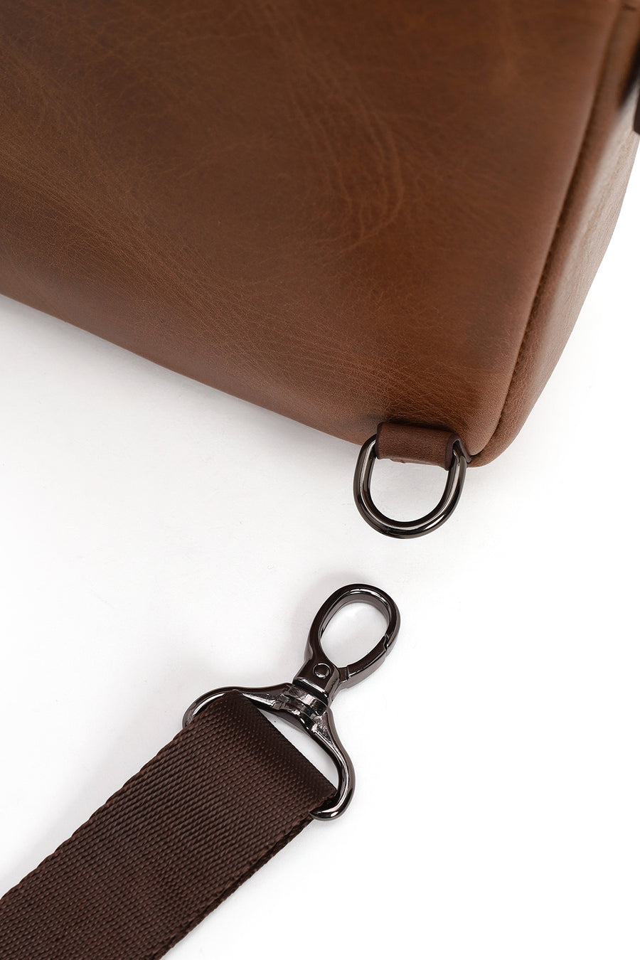 Male Brown Mini Leather Handbag