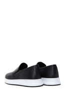 Men's Black Leather Sports Loafer | Derimod