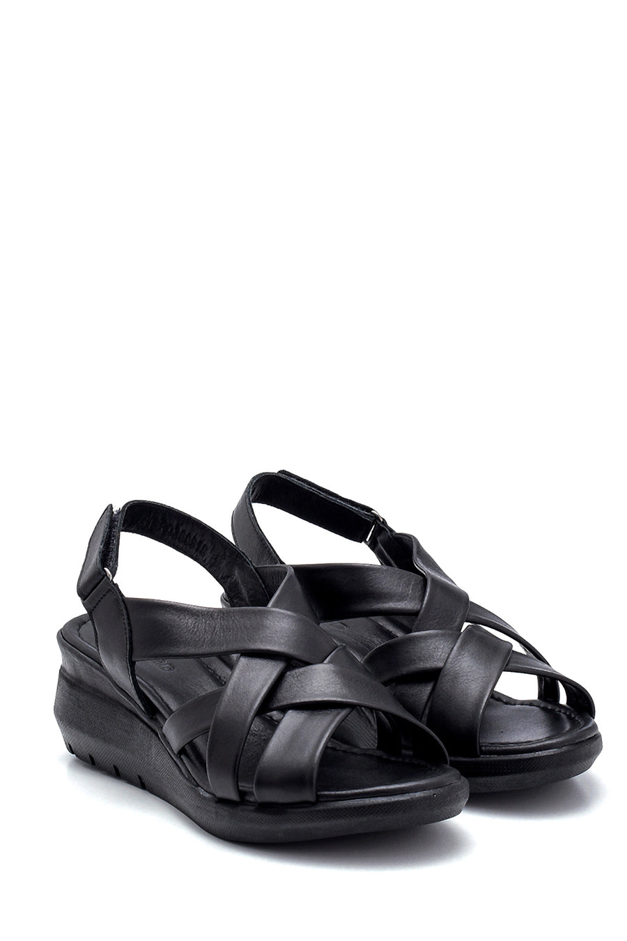 Women's Leather Thick Soled Sandals