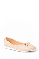 Women's Bow Leather Ballerinas | Derimod