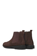Male Brown Suede Chelsea Boots | Derimod